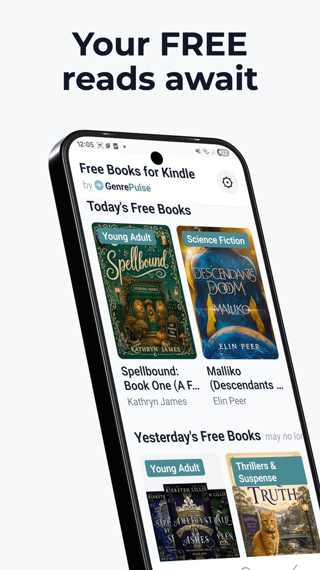 Your FREE reads await — app home screen
